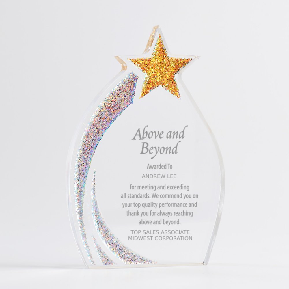 View larger image of Shimmering Acrylic Award - Star Flame